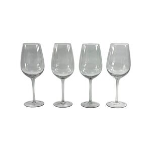 Pier 1 Smoke Gray Wine Glasses 18 oz 9 3/4" Tall Set of 4 Barware Stemware